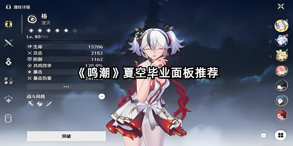 《鸣潮》夏空毕业面板推荐