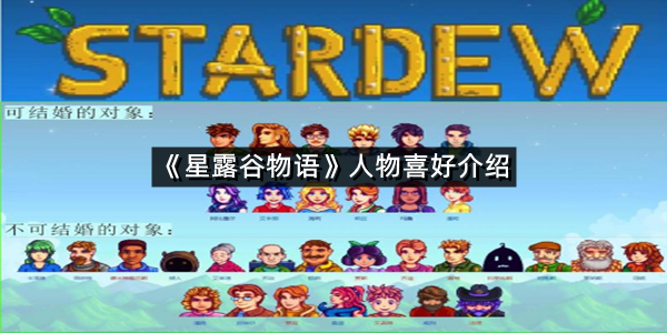 《星露谷物语》人物喜好介绍