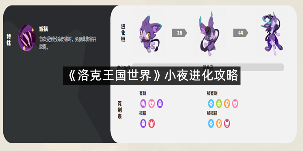 《洛克王国世界》小夜进化攻略