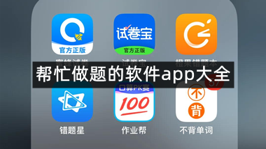 帮忙做题的软件app大全