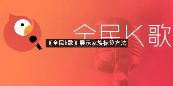 《全民k歌》展示家族标签方法