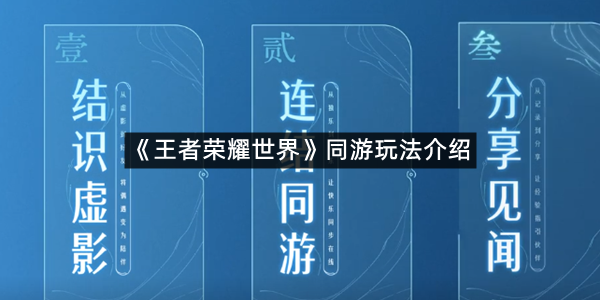 《王者荣耀世界》同游玩法介绍