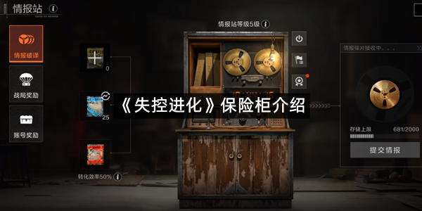 《失控进化》保险柜介绍