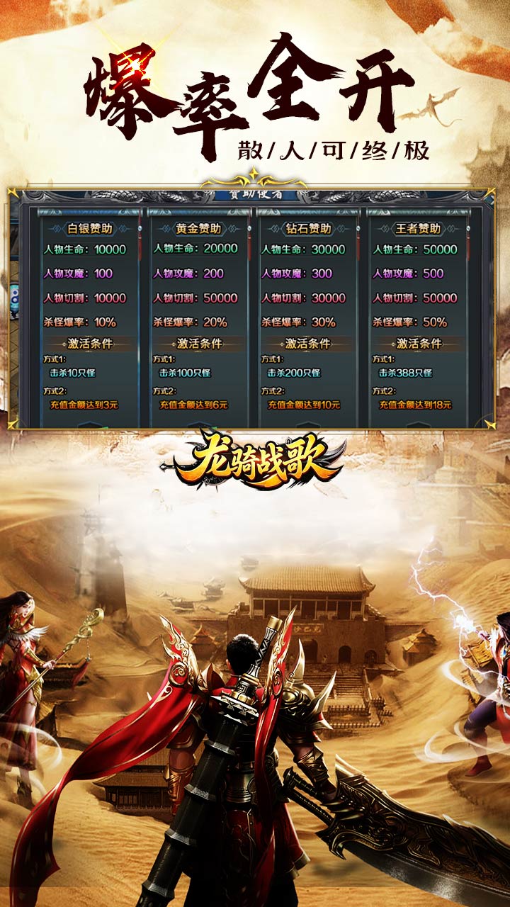 龙骑战歌 送充迷失无限刀截图