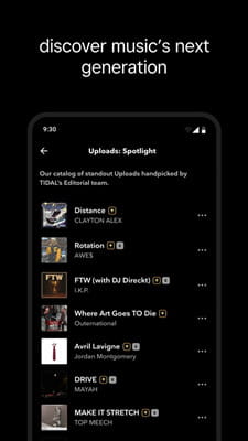 TIDAL音乐截图