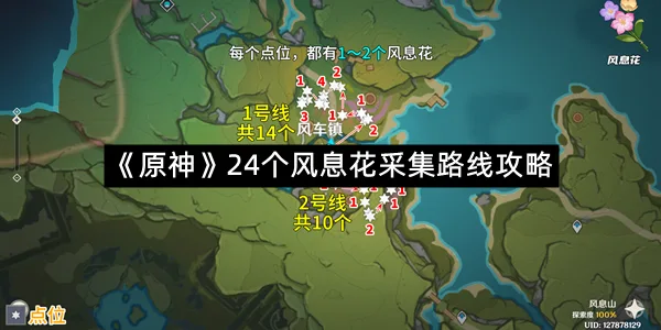 《原神》24个风息花采集路线攻略