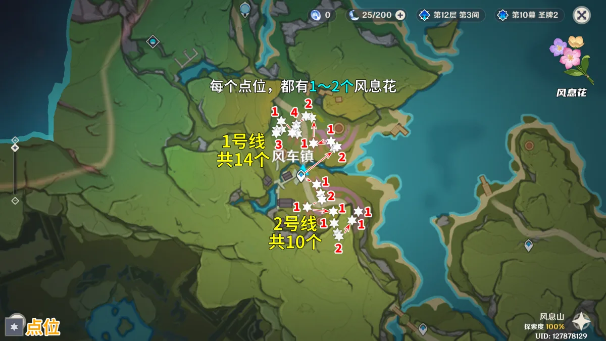 《原神》24个风息花采集路线攻略-3