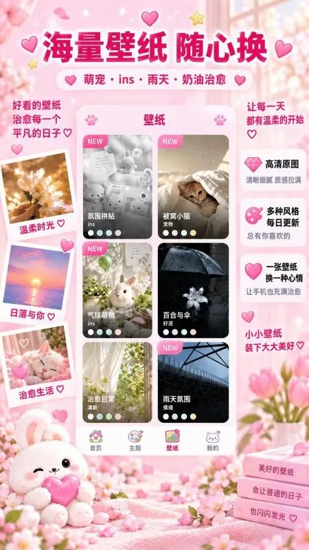 桌面主题时钟小组件截图