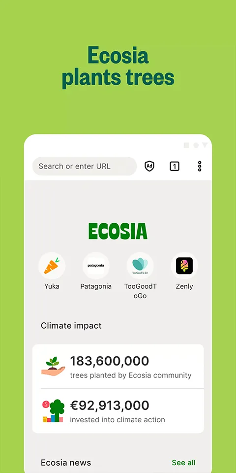 Ecosia浏览器截图
